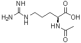 结构式 CAS# 155-84-0, N2-乙酰基-L-精氨酸