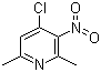 4-氯-2,6-二甲基-3-硝基吡啶分子结构 (CAS 15513-48-1)