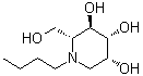 (2R,3R,4R,5R)-1-丁基-2-(羟基甲基)-3,4,5-哌啶三醇分子结构 (CAS 155501-85-2)
