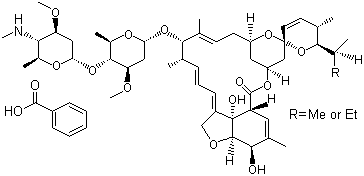 甲胺基阿维菌素苯甲酸盐分子结构 (CAS 155569-91-8)
