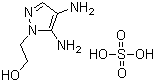 4,5-二氨基-1-(2-羟乙基)吡唑硫酸盐分子结构 (CAS 155601-30-2)
