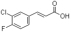 (E)-3-(3-氯-4-氟苯基)-2-丙烯酸分子结构 (CAS 155814-22-5)