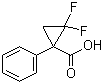 2,2-Difluoro-1-phenylcyclopropanecarboxylic acid molecular structure (CAS 156021-07-7)