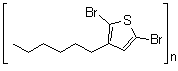 2,5-Dibromo-3-hexylthiophene homopolymer molecular structure (CAS 156074-98-5)