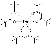 三(2,2,6,6-四甲基-3,5-庚二酮)铥分子结构 (CAS 15631-58-0)