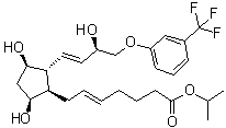 5,6-trans-Travoprost molecular structure (CAS 1563176-59-9)