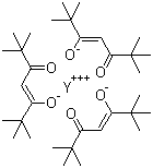 三(2,2,6,6-四甲基-3,5-庚二酮酸)钇分子结构 (CAS 15632-39-0)