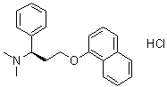(alphaR)-N,N-Dimethyl-alpha-[2-(1-naphthalenyloxy)ethyl]benzenemethanamine hydrochloride (1:1) molecular structure (CAS 156453-51-9)