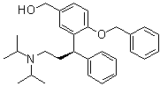 3-[(1R)-3-[二(异丙基)氨基]-1-苯基丙基]-4-苄氧基苯甲醇分子结构 (CAS 156755-37-2)