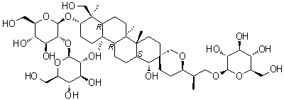 凤仙萜四醇苷 B分子结构 (CAS 156764-82-8)