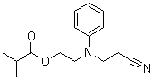 2-甲基丙酸 2-[(2-氰基乙基)苯基氨基]乙酯分子结构 (CAS 156814-31-2)