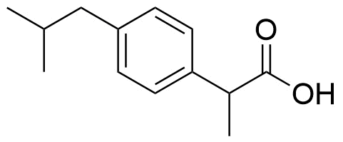 Ibuprofen molecular structure (CAS 15687-27-1)