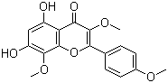 5,7-二羟基-3,4',8-三甲氧基黄酮分子结构 (CAS 1570-09-8)