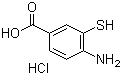 4-氨基-3-巯基苯甲酸盐酸盐分子结构 (CAS 1571-66-0)