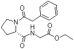 structure of CAS# 157115-85-0, N-(1-(Phenylacetyl)-L-prolyl)glycine ethyl ester