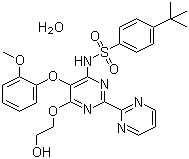 Bosentan hydrate molecular structure (CAS 157212-55-0)