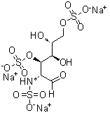 2-Deoxy-2-(sulfoamino)-D-glucose 3,6-bis(hydrogen sulfate) trisodium salt molecular structure (CAS 157297-02-4)