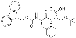 N-[(9H-芴-9-基甲氧基)羰基]-L-苯丙氨酰-O-(1,1-二甲基乙基)-L-丝氨酸分子结构 (CAS 157675-78-0)
