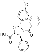 (2R,4S,5R)-3-Benzoyl-2-(4-methoxyphenyl)-4-phenyl-5-oxazolidinecarboxylic acid molecular structure (CAS 157826-10-3)
