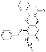 2-Azido-2-deoxy-3,4-bis-O-(phenylmethyl)-beta-D-glucopyranose 6-acetate molecular structure (CAS 157896-03-2)