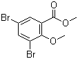 Methyl 3,5-dibromo-2-methoxybenzoate molecular structure (CAS 15790-59-7)