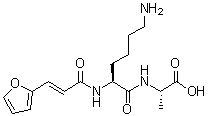 N2-[3-(2-呋喃基)-1-氧代-2-丙烯基]-L-赖氨酰-L-丙氨酸分子结构 (CAS 158016-07-0)
