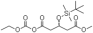1-乙氧羰基-5-甲基-(3R)-叔丁基二甲硅氧基戊二酸酯分子结构 (CAS 158275-79-7)