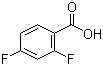 2,4-二氟苯甲酸分子结构 (CAS 1583-58-0)