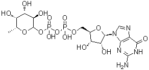 鸟苷二磷酰岩藻糖分子结构 (CAS 15839-70-0)
