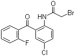2-溴乙酰氨基-5-氯-2'-氟二苯甲酮分子结构 (CAS 1584-62-9)