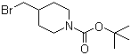 4-(溴甲基)哌啶-1-甲酸叔丁酯分子结构 (CAS 158407-04-6)
