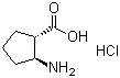 (1R,2R)-(-)-2-Amino-1-cyclopentanecarboxylic acid hydrochloride molecular structure (CAS 158414-44-9)