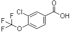 3-氯-4-(三氟甲氧基)苯甲酸分子结构 (CAS 158580-93-9)