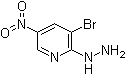 3-溴-2-肼基-5-硝基吡啶分子结构 (CAS 15862-38-1)