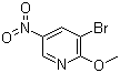 3-溴-2-甲氧基-5-硝基吡啶分子结构 (CAS 15862-50-7)