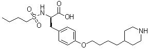 N-(丁基磺酰基)-O-[4-(4-哌啶基)丁基]-D-酪氨酸分子结构 (CAS 158808-86-7)