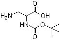 3-氨基-N-叔丁氧羰基丙氨酸分子结构 (CAS 159002-17-2)