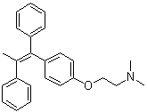 (Z)-2-[4-(1,2-二苯基-1-丙烯基)苯氧基]-N,N-二甲基乙胺分子结构 (CAS 15917-50-7)
