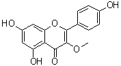 山柰酚 3-单甲基醚分子结构 (CAS 1592-70-7)