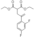 2-[2-(2,4-二氟苯基)烯丙基]丙二酸二乙酯分子结构 (CAS 159276-62-7)