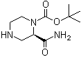 (R)-2-(Aminocarbonyl)-1-piperazinecarboxylic acid 1,1-dimethylethyl ester molecular structure (CAS 159485-28-6)