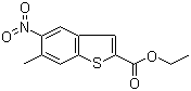 Ethyl 6-methyl-5-nitrobenzo[b]thiophene-2-carboxylate molecular structure (CAS 159730-73-1)