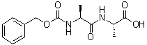 N-(苄氧羰基)-L-丙氨酰-L-丙氨酸分子结构 (CAS 16012-70-7)