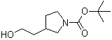 3-(2-羟基乙基)-1-吡咯烷羧酸叔丁酯分子结构 (CAS 160132-54-7)