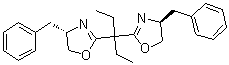 (4S)-2,2'-(1-乙基亚丙基)二(4-苄基-4,5-二氢恶唑)分子结构 (CAS 160191-64-0)