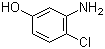 3-氨基-4-氯苯酚分子结构 (CAS 16026-77-0)