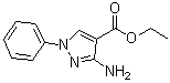 3-氨基-1-苯基-1H-吡唑-4-羧酸乙酯分子结构 (CAS 16078-63-0)
