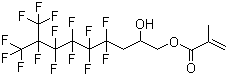 3-(全氟-5-甲基己基)-2-羟基丙基甲基丙烯酸酯分子结构 (CAS 16083-81-1)