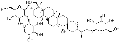 凤仙萜四醇苷 F分子结构 (CAS 160896-45-7)