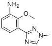 2-Methoxy-3-(1-methyl-1H-1,2,4-triazol-3-yl)aniline molecular structure (CAS 1609394-10-6)